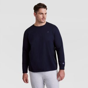 Classic Long Sleeve T-Shirt. Embroidered C Logo - Big & Tall