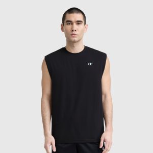 Sport Crewneck Muscle Tee. Script Logo