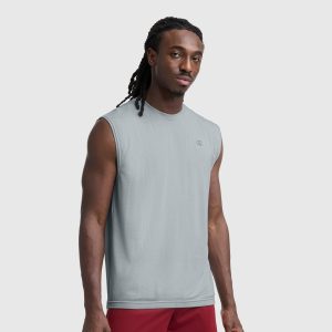 Sport Crewneck Muscle Tee. Script Logo