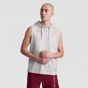 Sleeveless Hoodie. Embroidered C Logo