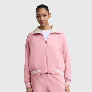 Pitcher Full-Zip Mockneck Top. C Logo