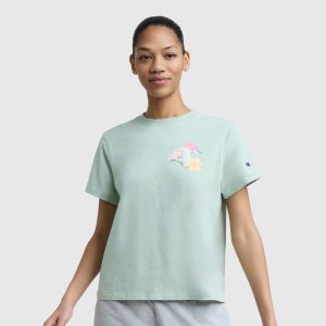 Floral Mesh C Graphic T-Shirt. C  Logo